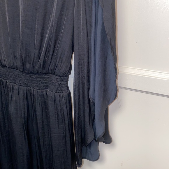 Jennifer Lopez Small Midi Black Dress V Neck - Picture 5 of 8